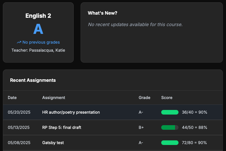 Solyo School App dashboard displaying organized school emails, grade reports, and calendar events for parents
